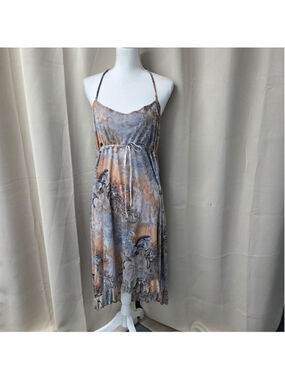 Miss California Women's Midi Dress Gray Brown Summer Size XL